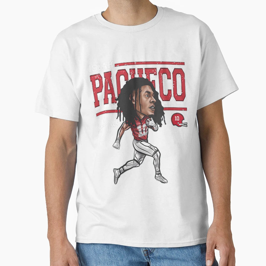 Isiah Pacheco Kansas City Cartoon T-Shirt - Casual Everyday Wear for Adults - T-Shirt, Sweatshirt, Hoodie