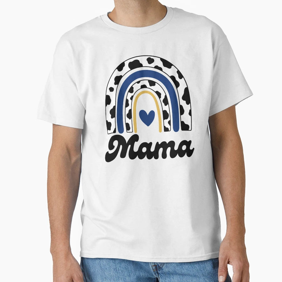 Mama Cow Rainbow Mothers Day Gift Best T-Shirt - Fun Novelty Design Unisex - T-Shirt, Sweatshirt, Hoodie