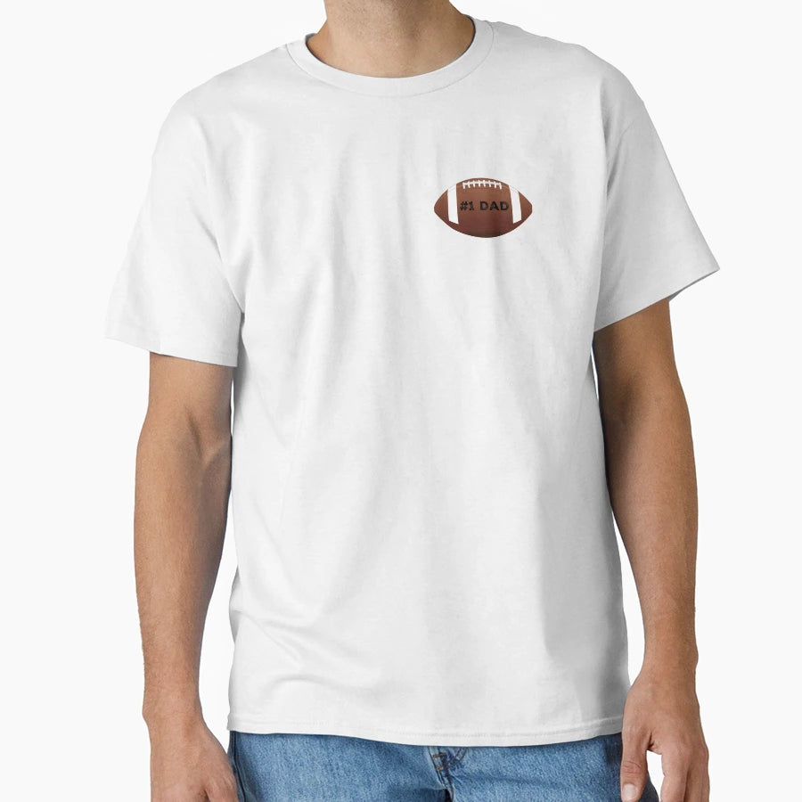 1 Dad Football T-Shirt - Novelty Apparel for Adults - T-Shirt, Sweatshirt, Hoodie
