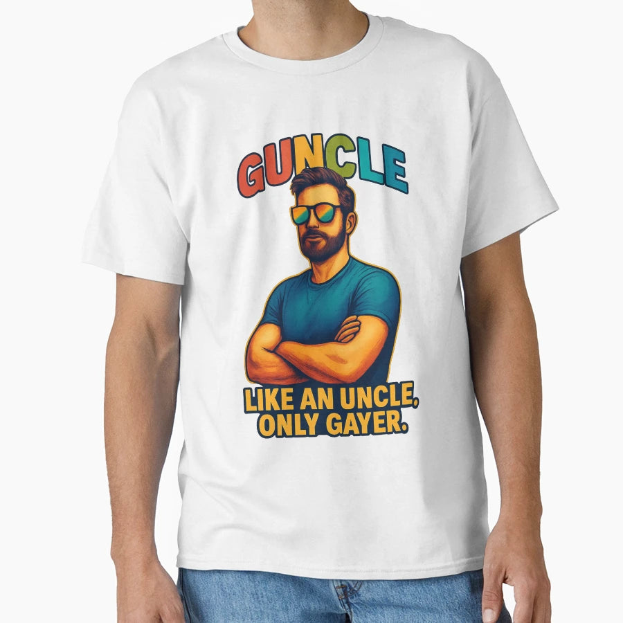 Guncle Meaning Character T-Shirt - Custom Art Print Men Women - T-Shirt, Sweatshirt, Hoodie