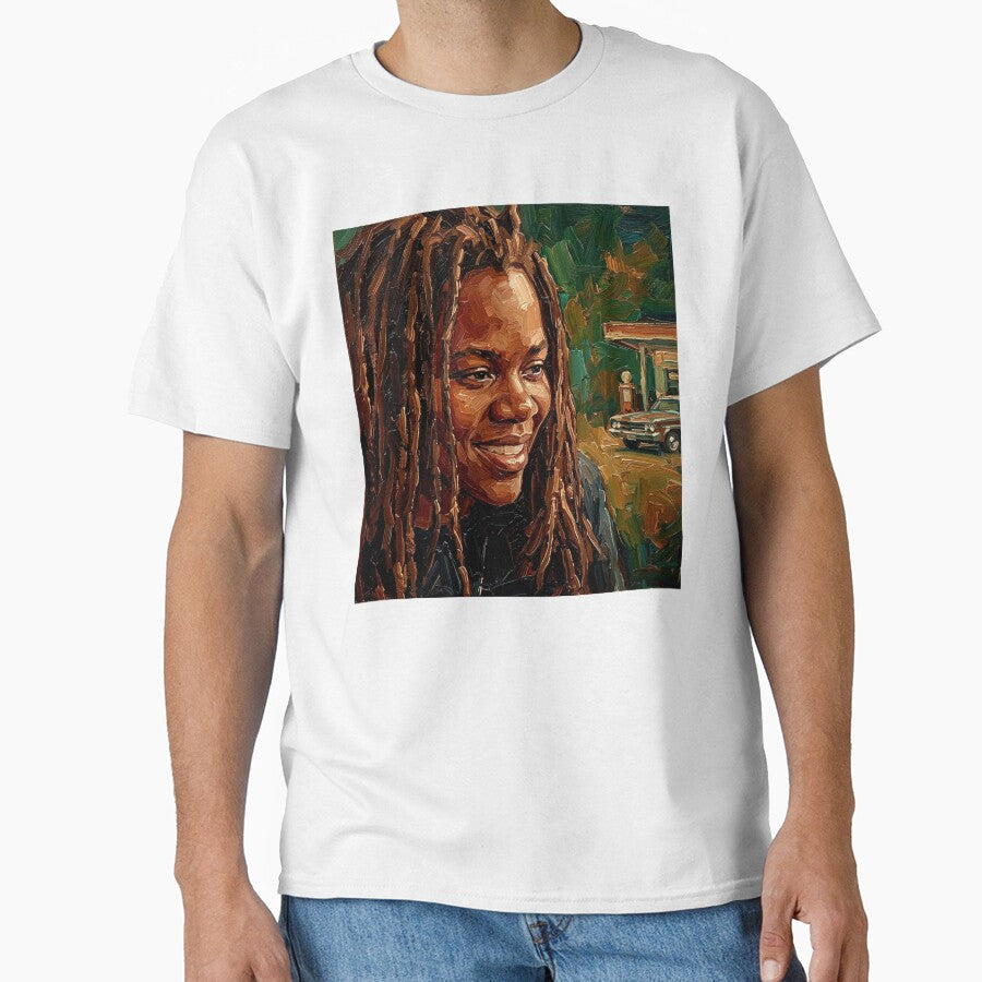 Fast Car Soul Tracy Chapman Expressive Oil Portrait - Adult & Kids T-Shirts, Sweatshirts & Hoodies apparel design preview 1