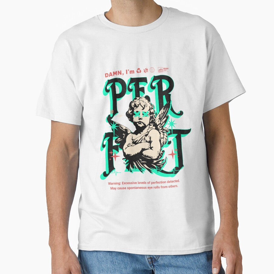 I'm Perfect: Warning, May Cause Eye Rolls by fabrints - Adult & Kids T-Shirts, Sweatshirts & Hoodies apparel design preview 1