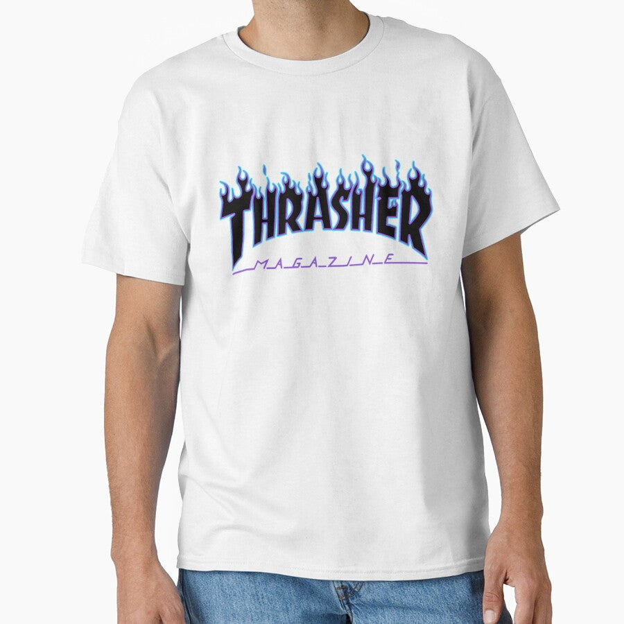 The Black Flamed Thrasmag With Purple And Blue - Adult & Kids T-Shirts, Sweatshirts & Hoodies apparel design preview 1