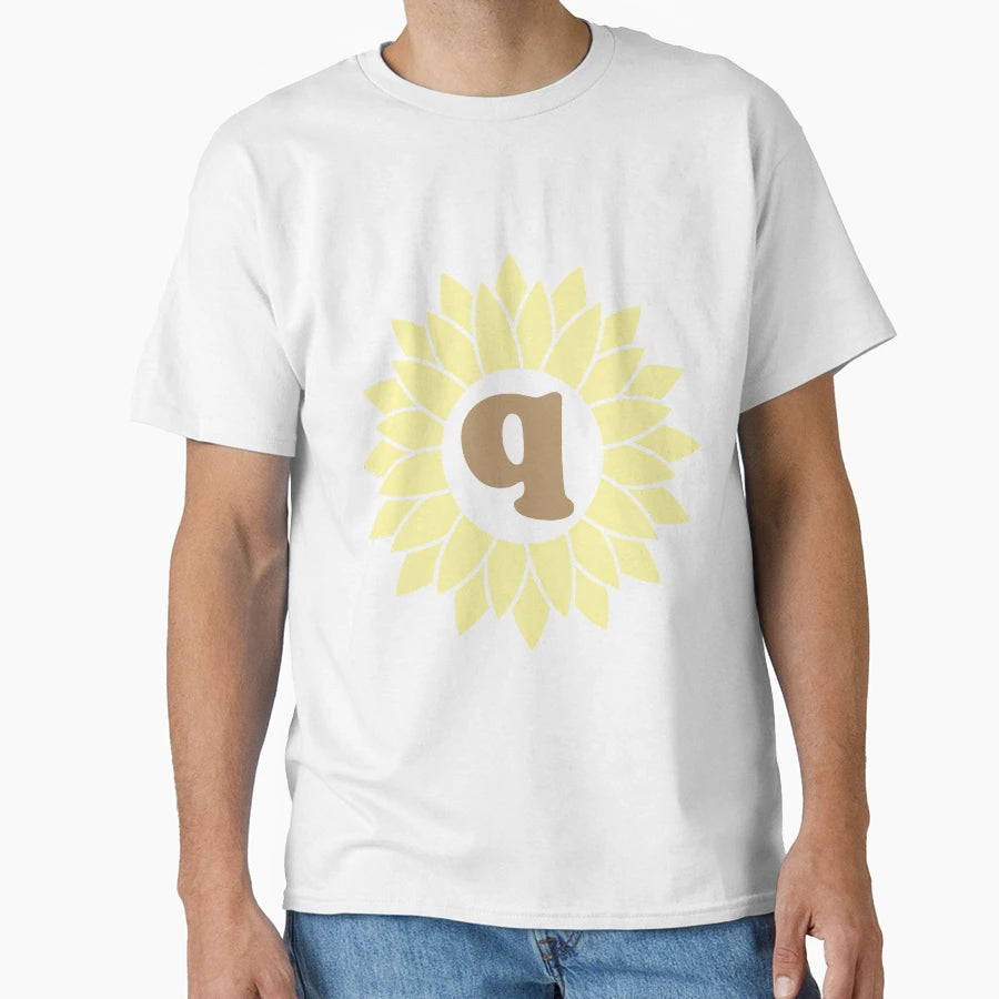 Q Sunflower T-Shirt - Minimalist Print Men Women - T-Shirt, Sweatshirt, Hoodie