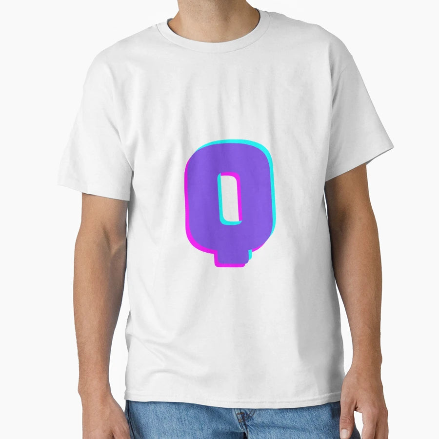 Letter Q T-Shirt - Minimalist Print Men Women - T-Shirt, Sweatshirt, Hoodie