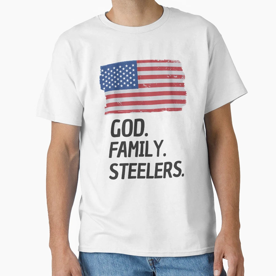 God Family Steelers Veterans Day Parade T-Shirt - Graphic Print for Adults - T-Shirt, Sweatshirt, Hoodie