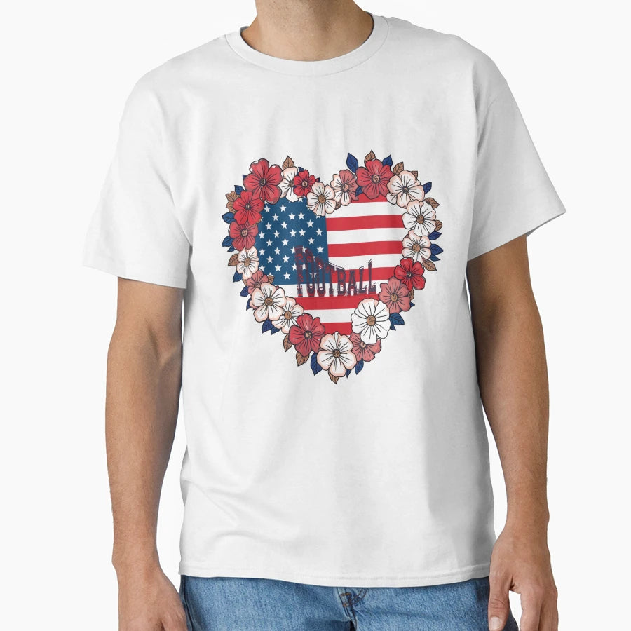 Copy Usa Football Heart T-Shirt - Streetwear Style for Adults - T-Shirt, Sweatshirt, Hoodie