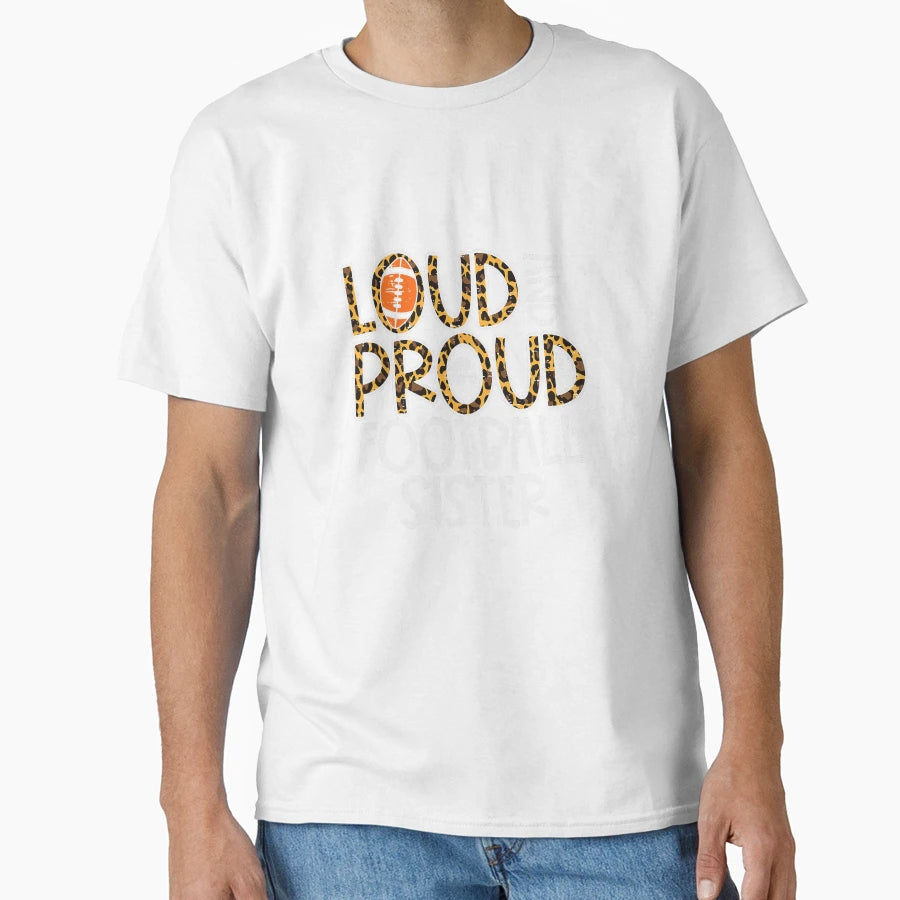 Leopard Proud American Football T-Shirt - Novelty Apparel for Adults - T-Shirt, Sweatshirt, Hoodie