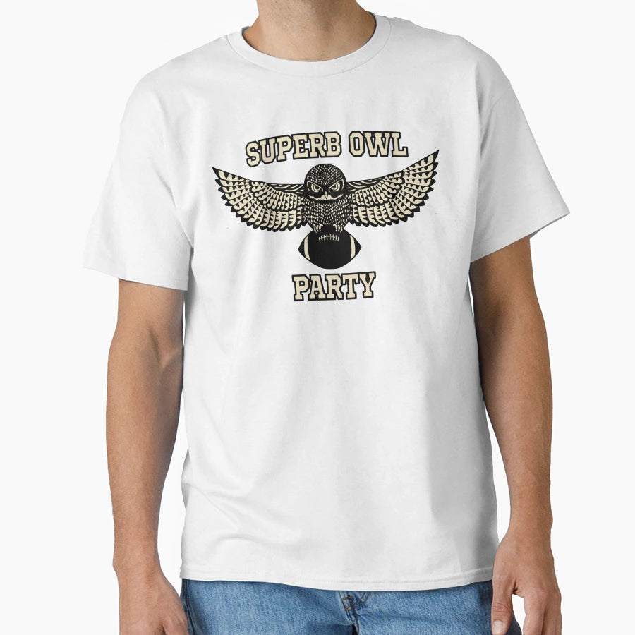 Superb Owl Party T-Shirt - Custom Art Print Unisex - T-Shirt, Sweatshirt, Hoodie