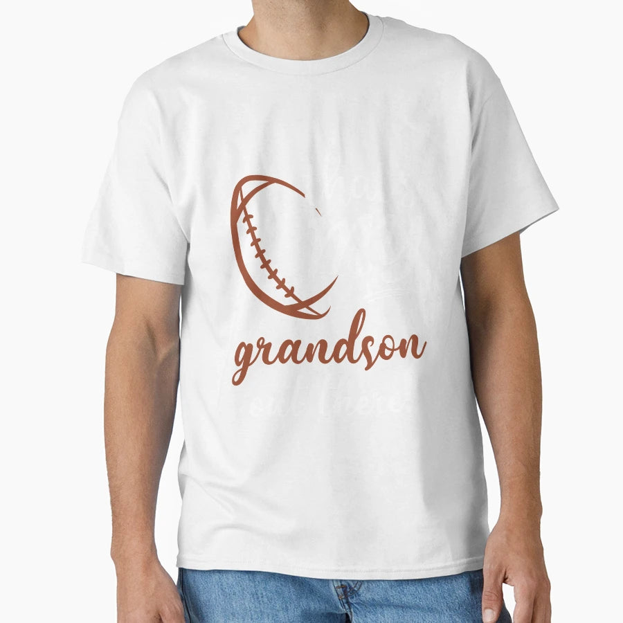 Thats My Grandson Out There Football T-Shirt - Novelty Apparel for Adults - T-Shirt, Sweatshirt, Hoodie