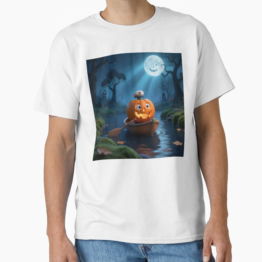 Happy Pumpkin floating by MariaTheExpert - Adult & Kids T-Shirts, Sweatshirts & Hoodies apparel design preview 1