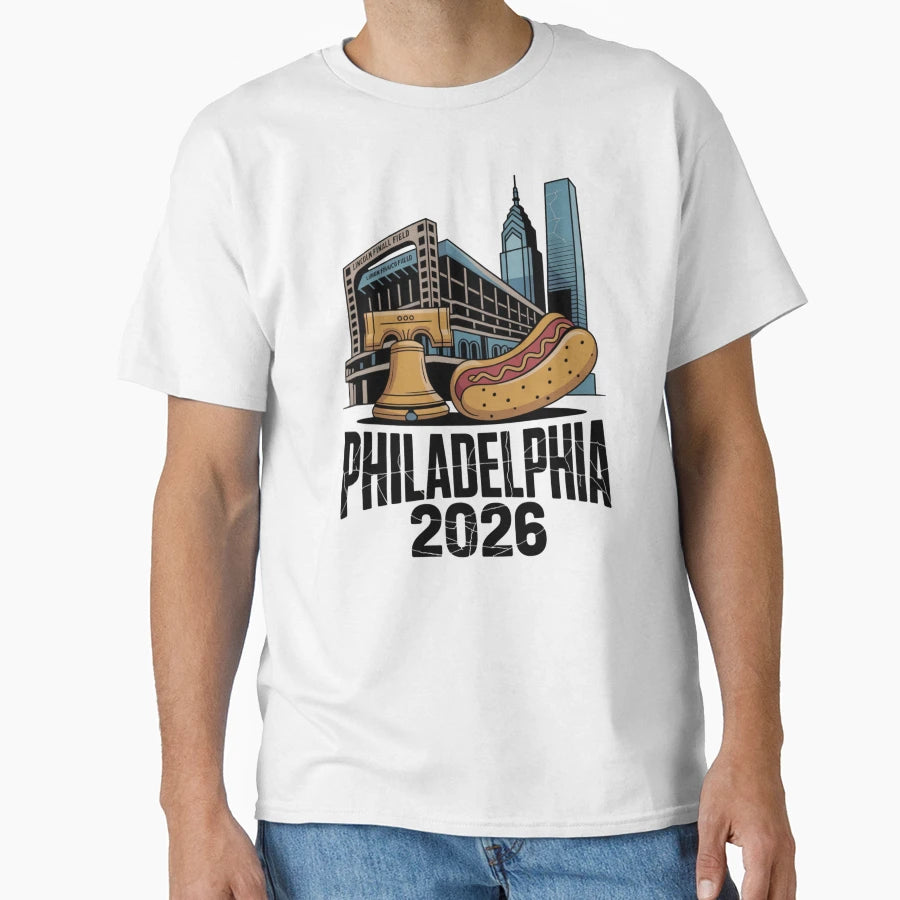 Philadelphia 2026 Liberty Bell Stadium T-Shirt - Novelty Apparel Unisex - T-Shirt, Sweatshirt, Hoodie