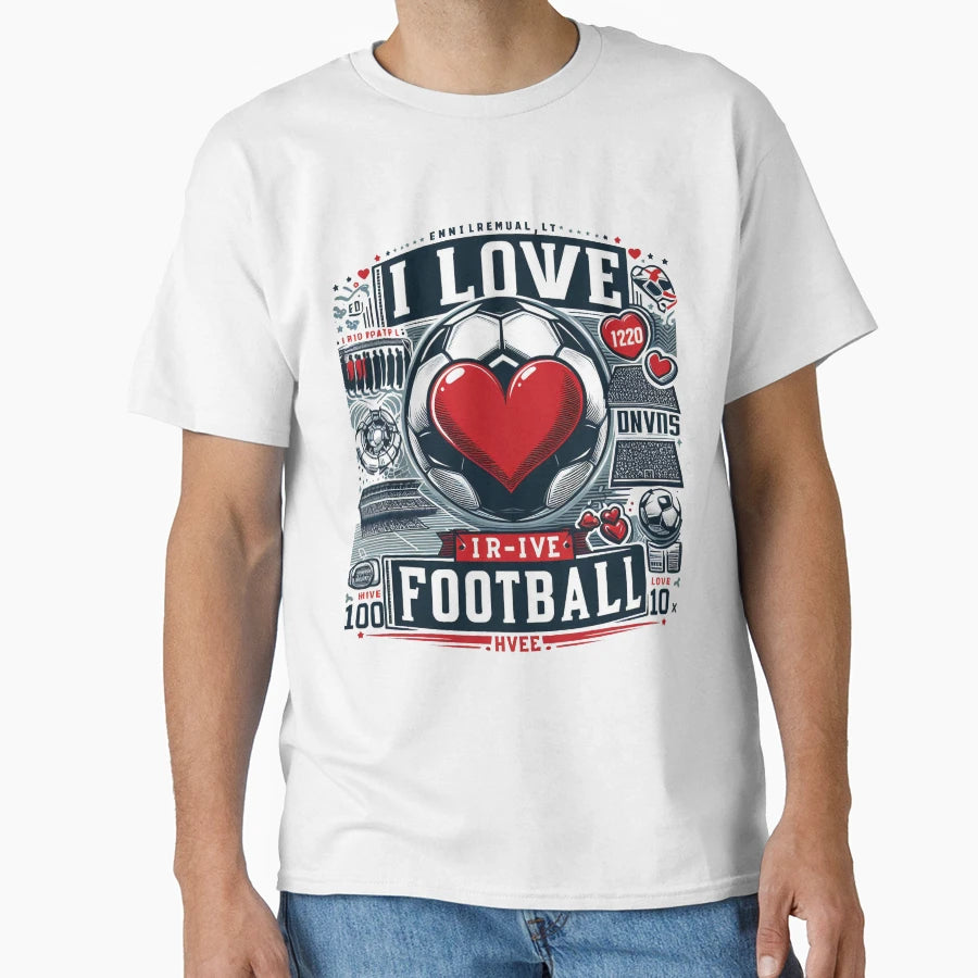 Love Game Football T-Shirt - Casual Everyday Wear Men Women - T-Shirt, Sweatshirt, Hoodie