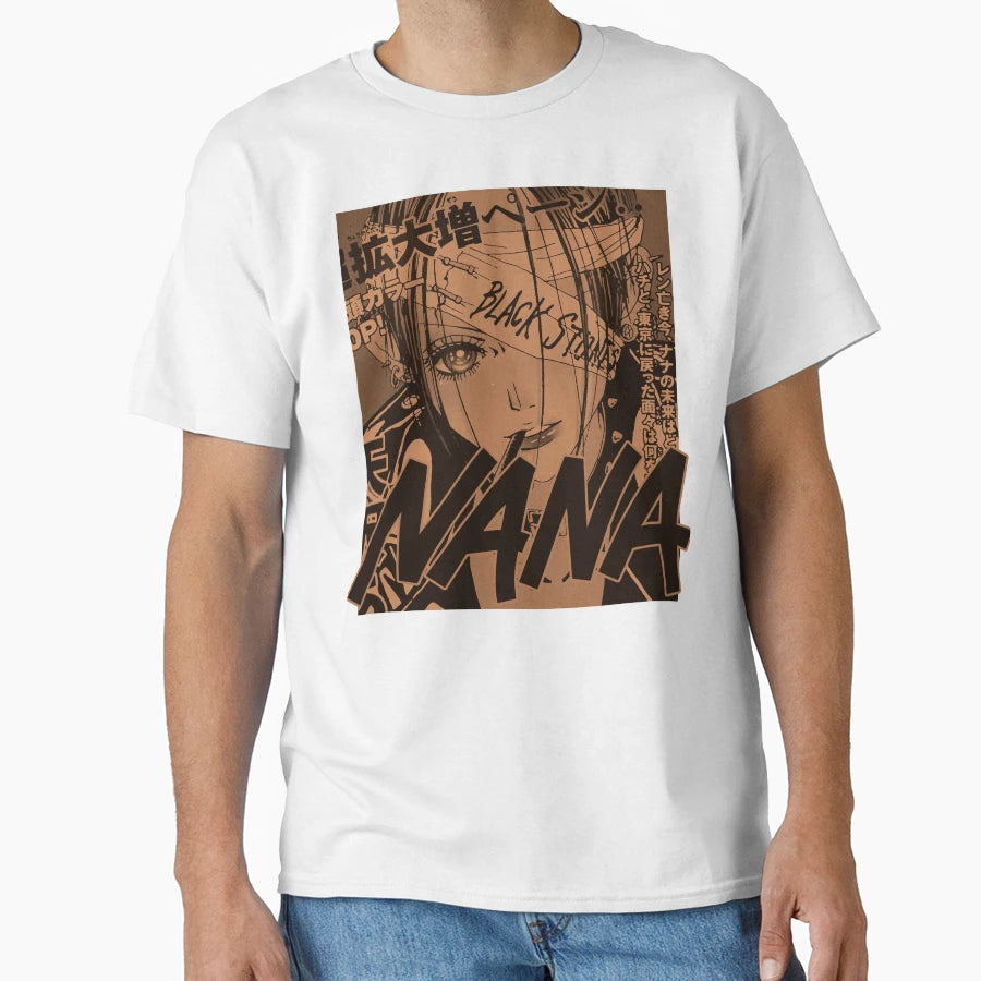 Nana Anime Nana Osaki Black Stones Band T-Shirt - Graphic Print for Adults - T-Shirt, Sweatshirt, Hoodie