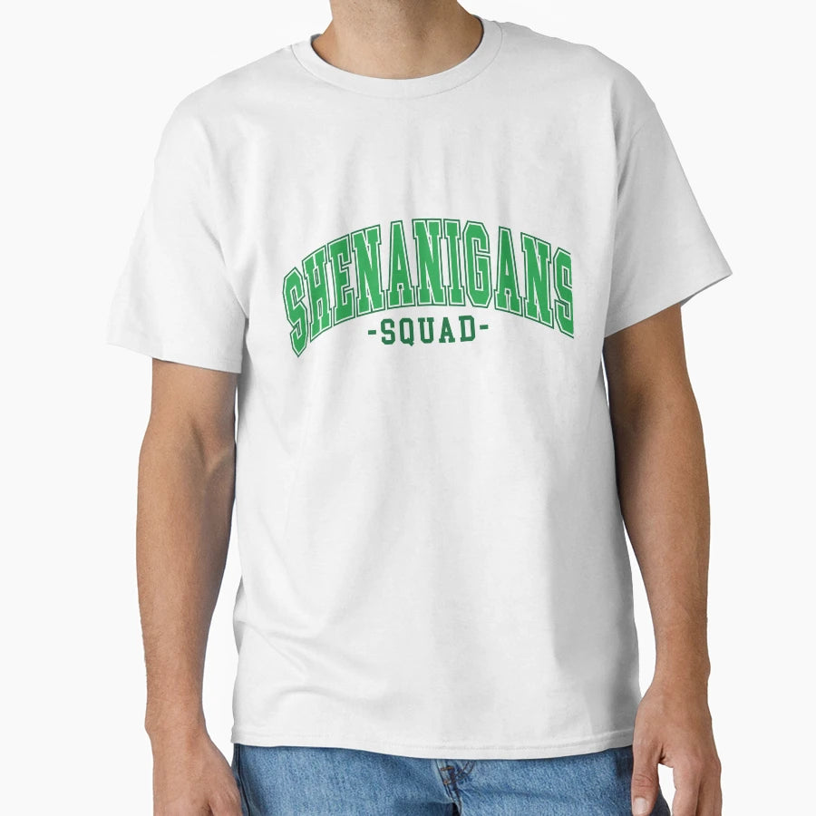 Shenanigans Squad St Patricks Day T-Shirt - Custom Art Print Men Women - T-Shirt, Sweatshirt, Hoodie