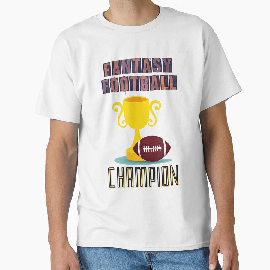Fantasy Football Champion Trophy T-Shirt - Minimalist Print for Adults - T-Shirt, Sweatshirt, Hoodie