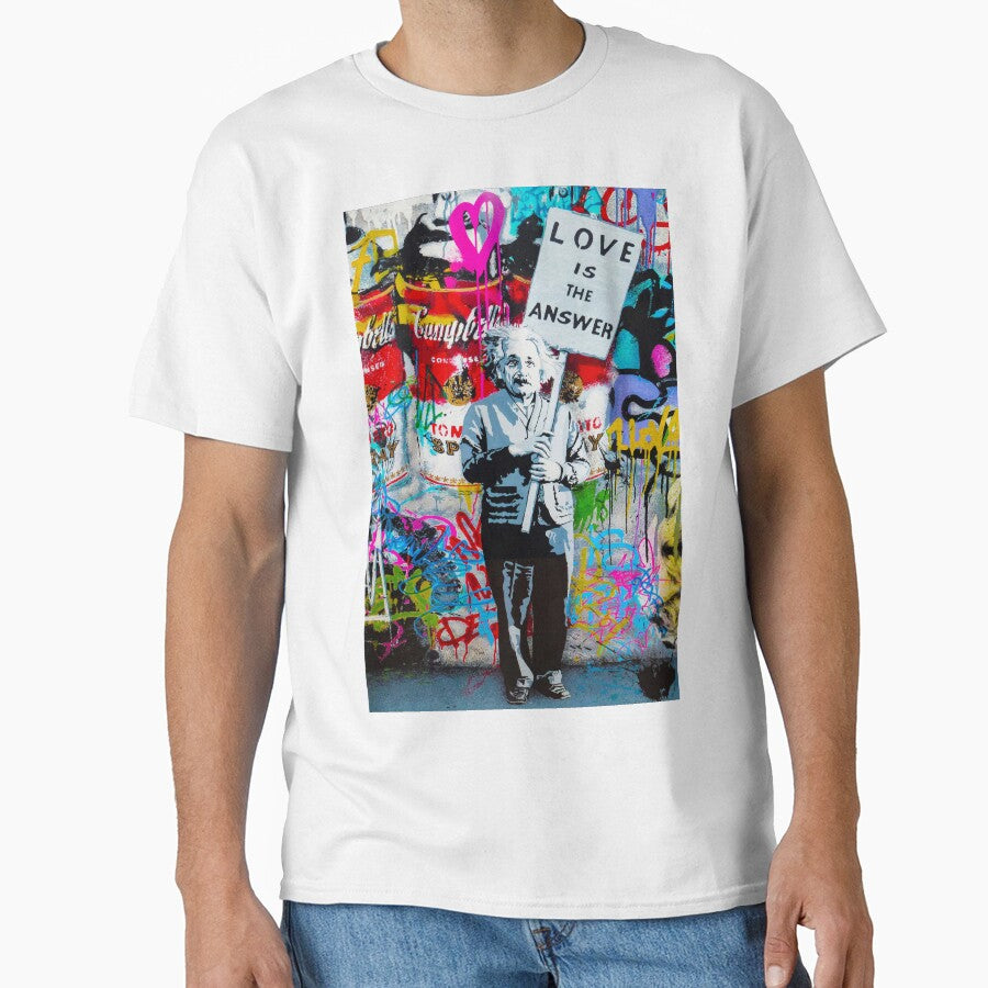 Banksy Love Is The Answer by SharpWallArts - Adult & Kids T-Shirts, Sweatshirts & Hoodies apparel design preview 1