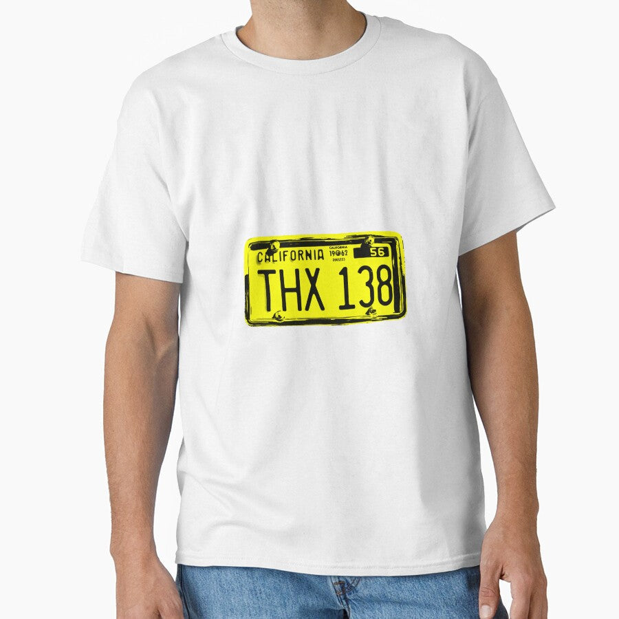 THX 138 Licence Plate Original Essential by - Adult & Kids T-Shirts, Sweatshirts & Hoodies apparel design preview 1