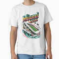 Miami 2026 Ocean Wave Football V17 T-Shirt - Novelty Apparel Unisex - T-Shirt, Sweatshirt, Hoodie