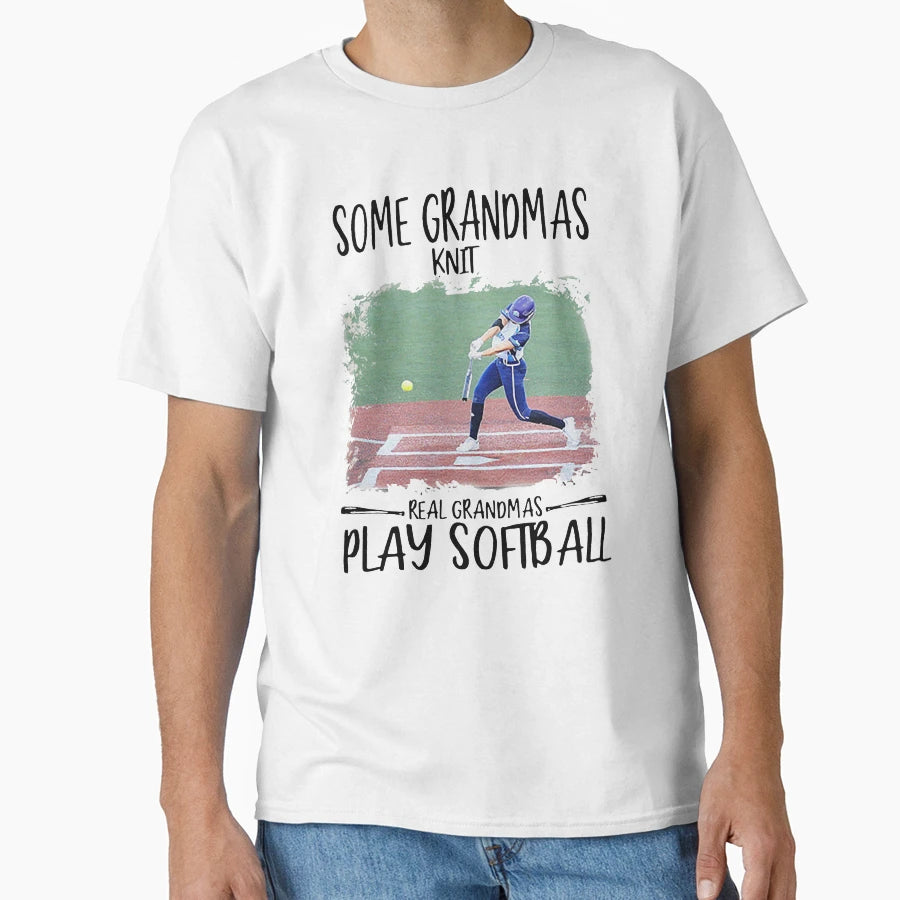 Some Grandmas Knit Real Grandmas Play T-Shirt - Graphic Print Unisex - T-Shirt, Sweatshirt, Hoodie