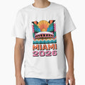 Miami 2026 Ocean Wave Football V5 T-Shirt - Fun Novelty Design Unisex - T-Shirt, Sweatshirt, Hoodie