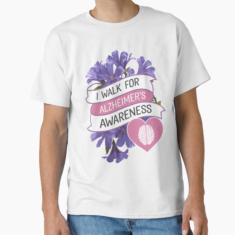 I Walk for Alzheimer's Awareness Support by Tariq1986 - Adult & Kids T-Shirts, Sweatshirts & Hoodies apparel design preview 1