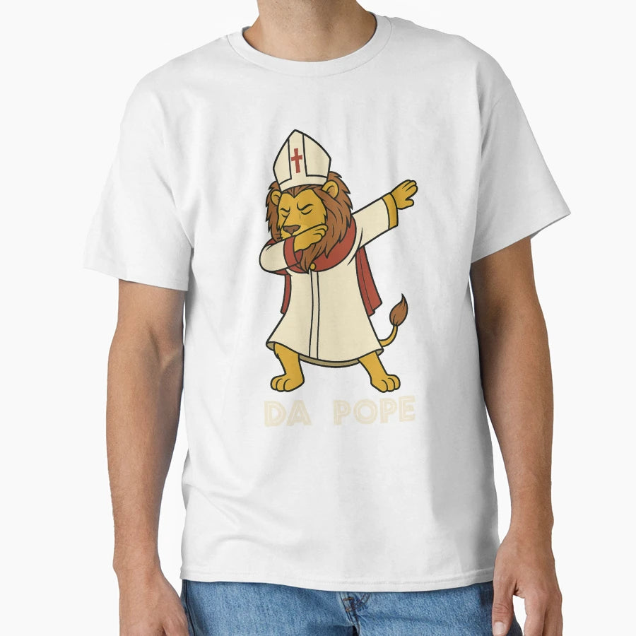 Pope Leo Xiv Lion Dabbing Halloween T-Shirt - Minimalist Print for Adults - T-Shirt, Sweatshirt, Hoodie