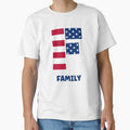 Letter F Family Usa Flag T-Shirt - Aesthetic Graphic Men Women - T-Shirt, Sweatshirt, Hoodie