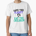 Save The Planet Eat Children Vintage Funny by majuga - Adult & Kids T-Shirts, Sweatshirts & Hoodies apparel design preview 1