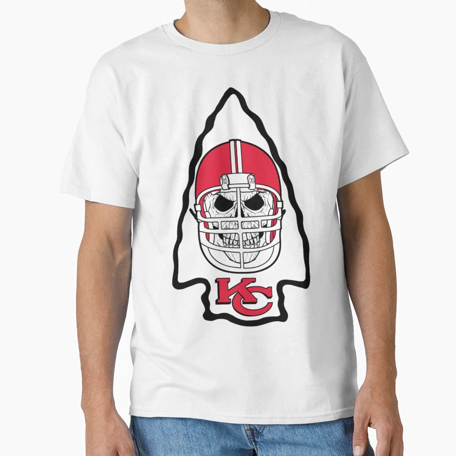 Chiefs Skull T-Shirt - Trendy Graphic Men Women - T-Shirt, Sweatshirt, Hoodie