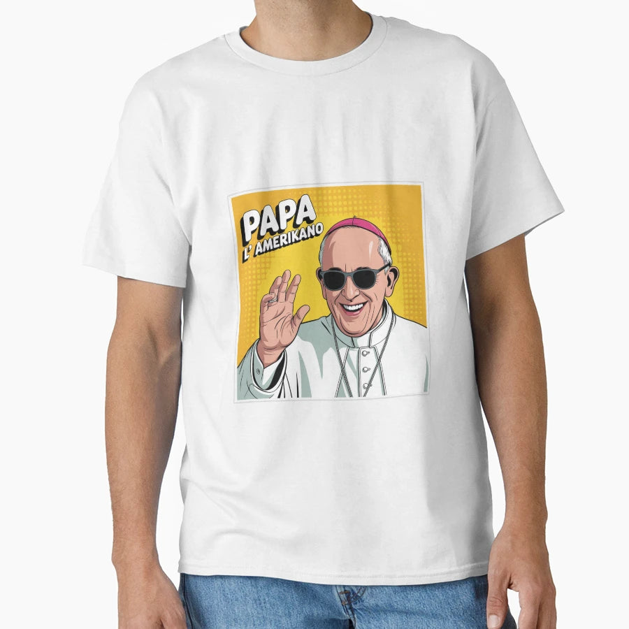 Pope Amerikano Leon Pop Art T-Shirt - Casual Everyday Wear for Adults - T-Shirt, Sweatshirt, Hoodie
