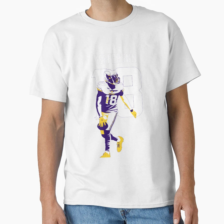 JJ Minnesota 18 Football Art T-Shirt - Streetwear Style Men Women - T-Shirt, Sweatshirt, Hoodie