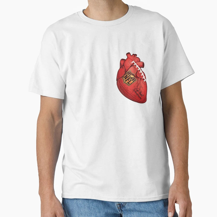 I Heart Football T-Shirt - Fun Novelty Design for Adults - T-Shirt, Sweatshirt, Hoodie