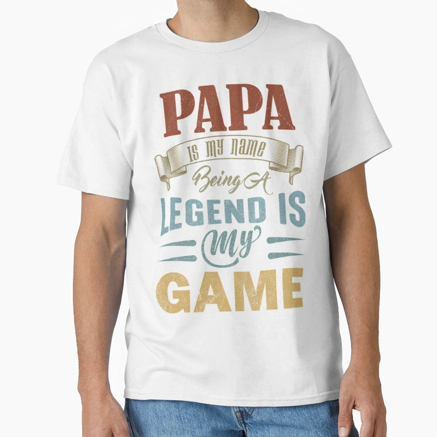 Fathers Day Papa Legend Game 2 T-Shirt - Trendy Graphic for Adults - T-Shirt, Sweatshirt, Hoodie