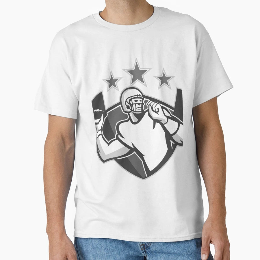 American Gridiron Football Throw Ball T-Shirt - Unique Graphic Men Women - T-Shirt, Sweatshirt, Hoodie