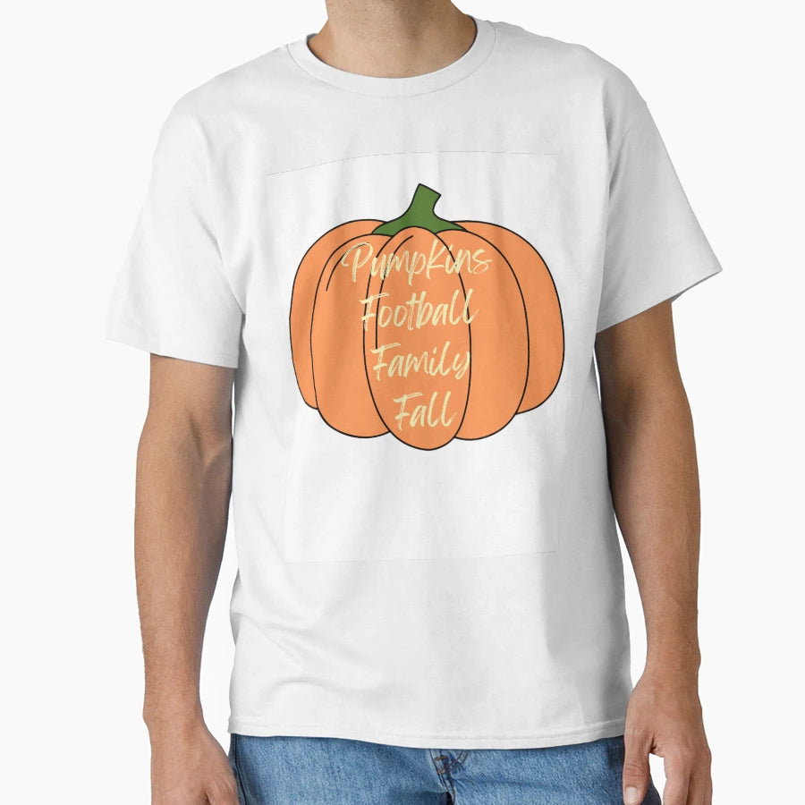 Pumpkins Football Family Fall Pumpkin T-Shirt - Trendy Graphic Unisex - T-Shirt, Sweatshirt, Hoodie