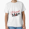 Proud Football Mom T-Shirt - Minimalist Print for Adults - T-Shirt, Sweatshirt, Hoodie