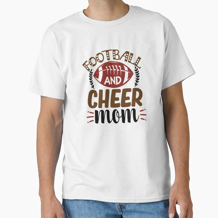 Football And Cheer Mom Home D Cor T-Shirt - Novelty Apparel for Adults - T-Shirt, Sweatshirt, Hoodie