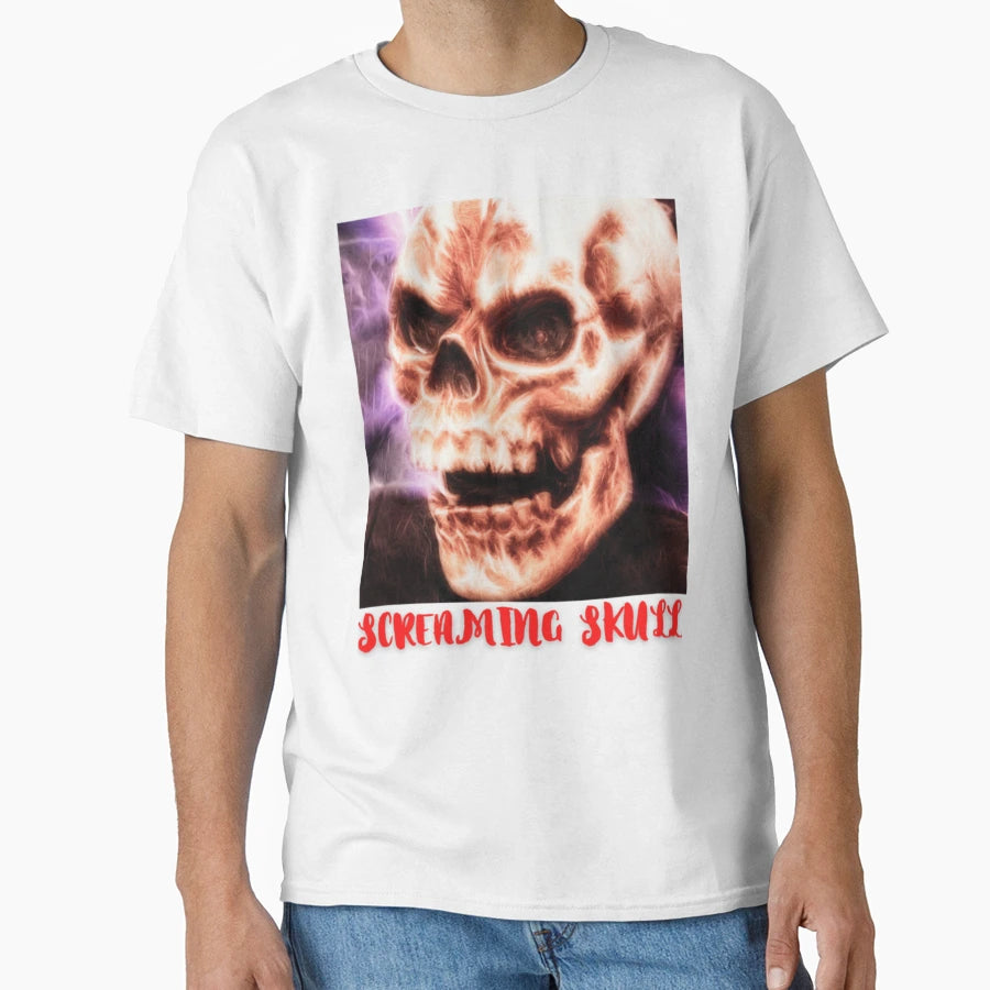 Screaming Skull Amazing Very Fierceful T-Shirt - Unique Graphic Unisex - T-Shirt, Sweatshirt, Hoodie