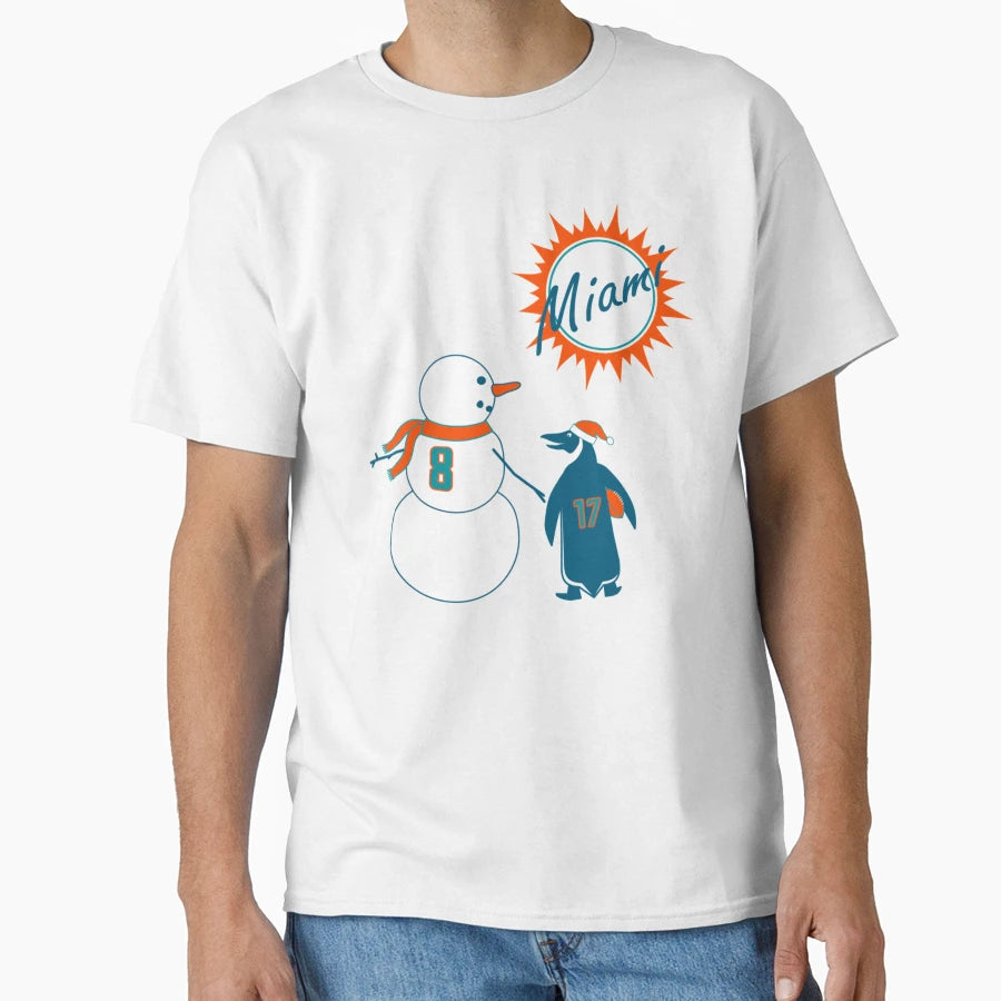 Dolphins Rookie Winter T-Shirt - Graphic Print Unisex - T-Shirt, Sweatshirt, Hoodie