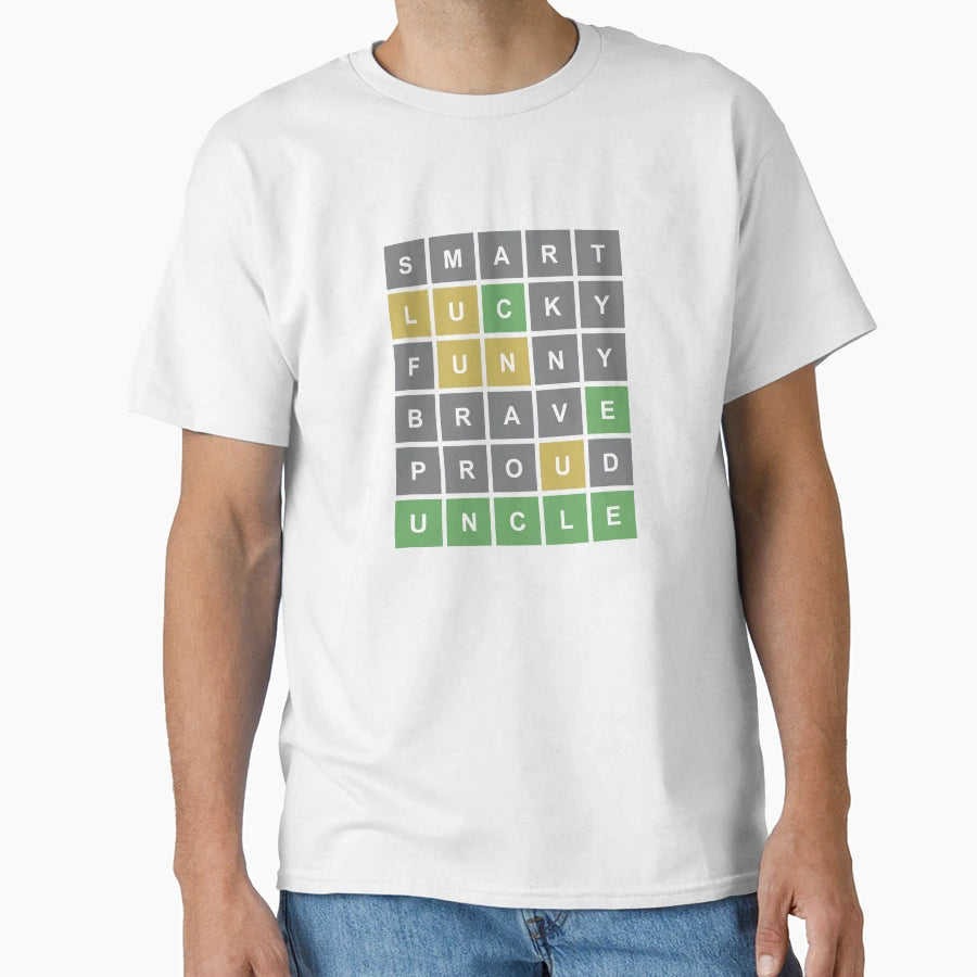 Uncle Wordle T-Shirt - Trendy Graphic for Adults - T-Shirt, Sweatshirt, Hoodie