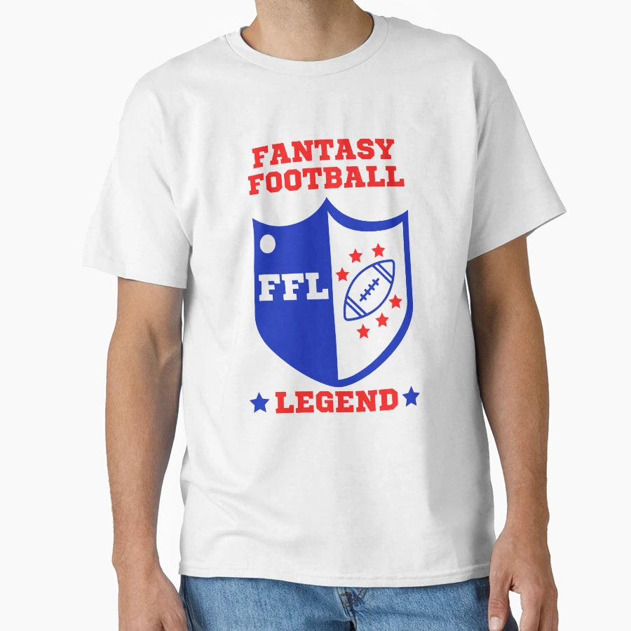 Fantasy Football Legend Red And Blue T-Shirt - Custom Art Print for Adults - T-Shirt, Sweatshirt, Hoodie