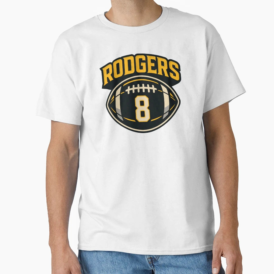 Rodgers 8 Football T-Shirt - Streetwear Style for Adults - T-Shirt, Sweatshirt, Hoodie