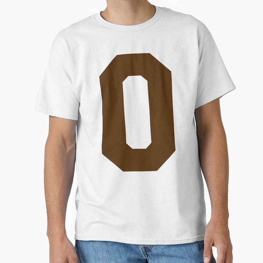 Alphabet Brown O Sports Letter O T-Shirt - Trendy Graphic Men Women - T-Shirt, Sweatshirt, Hoodie