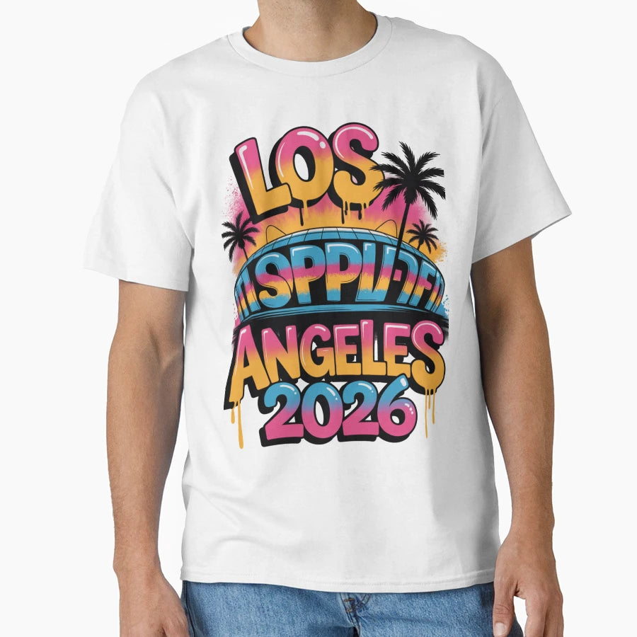 Los Angeles 2026 Palm Tree Sunset V3 T-Shirt - Trendy Graphic Men Women - T-Shirt, Sweatshirt, Hoodie