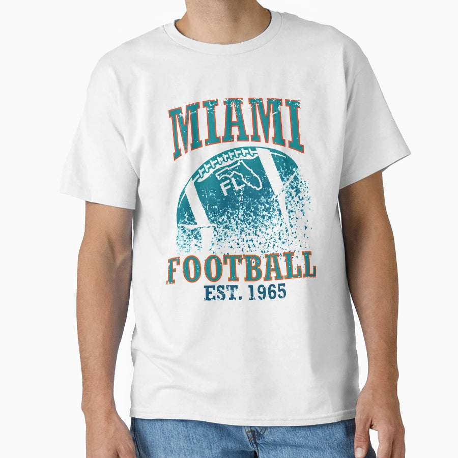 Miami Football T-Shirt - Aesthetic Graphic for Adults - T-Shirt, Sweatshirt, Hoodie