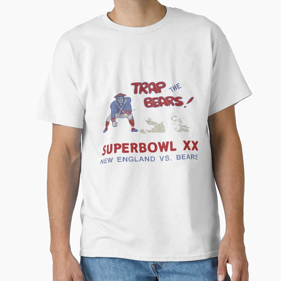 Trap Bears Superbowl New England Bears T-Shirt - Novelty Apparel Men Women - T-Shirt, Sweatshirt, Hoodie