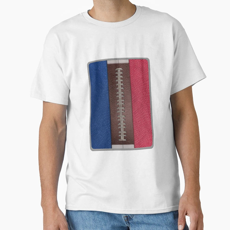 Football Royal Blue And Red Team T-Shirt - Minimalist Print for Adults - T-Shirt, Sweatshirt, Hoodie