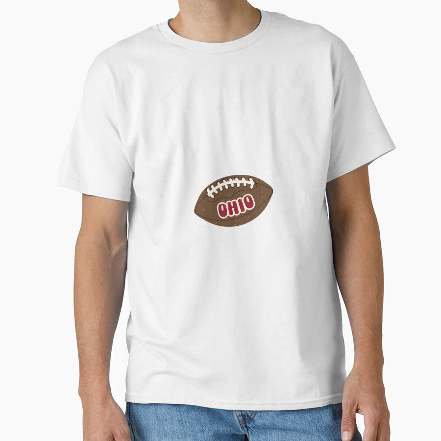 Ohio Football T-Shirt - Minimalist Print for Adults - T-Shirt, Sweatshirt, Hoodie