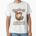 Baseball Auntie Leopard Baseball T-Shirt - Casual Everyday Wear Men Women - T-Shirt, Sweatshirt, Hoodie